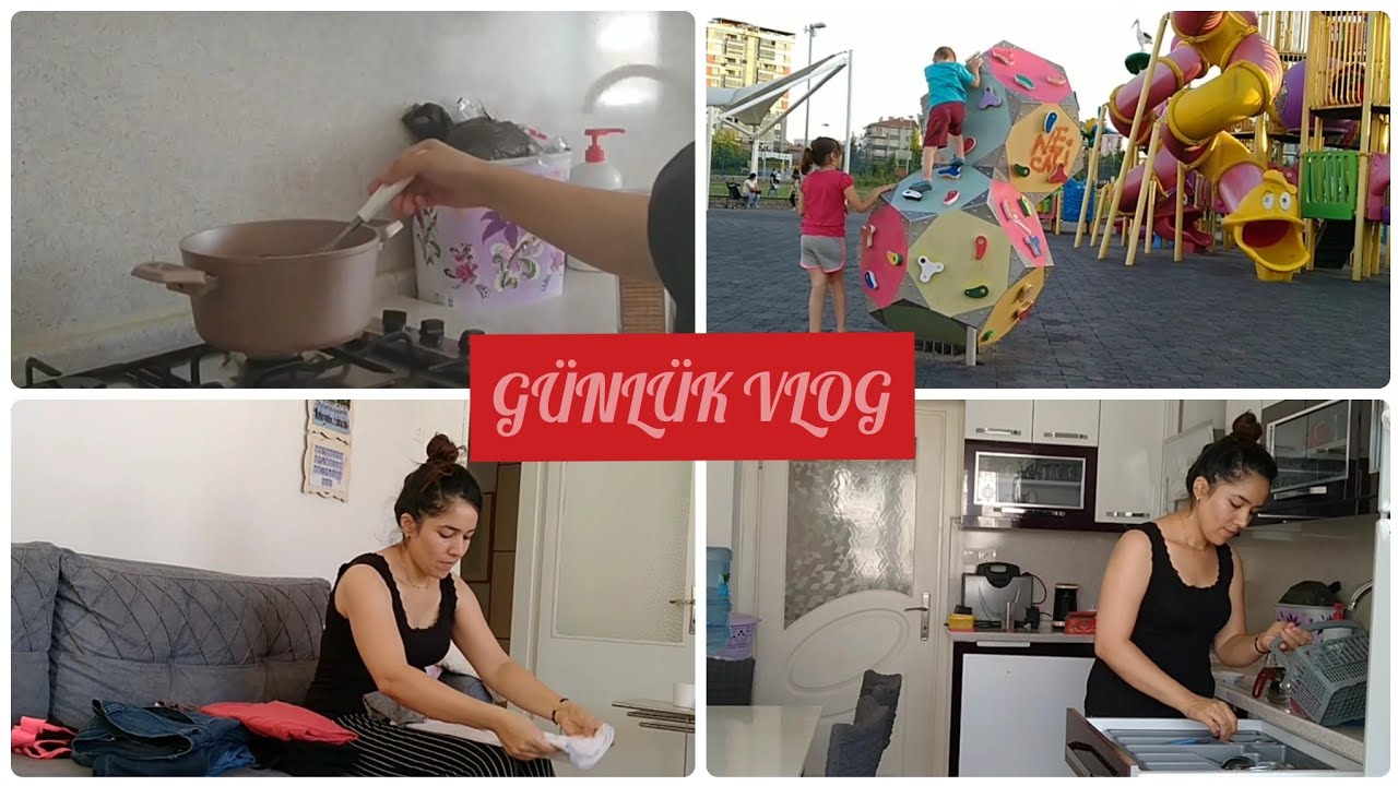 RUTİN EV İŞLERİ 💃/PUDİNGLİ PASTA YAPTIM 👌/ÇOCUKLARLA PARK GÜNÜ ☺️