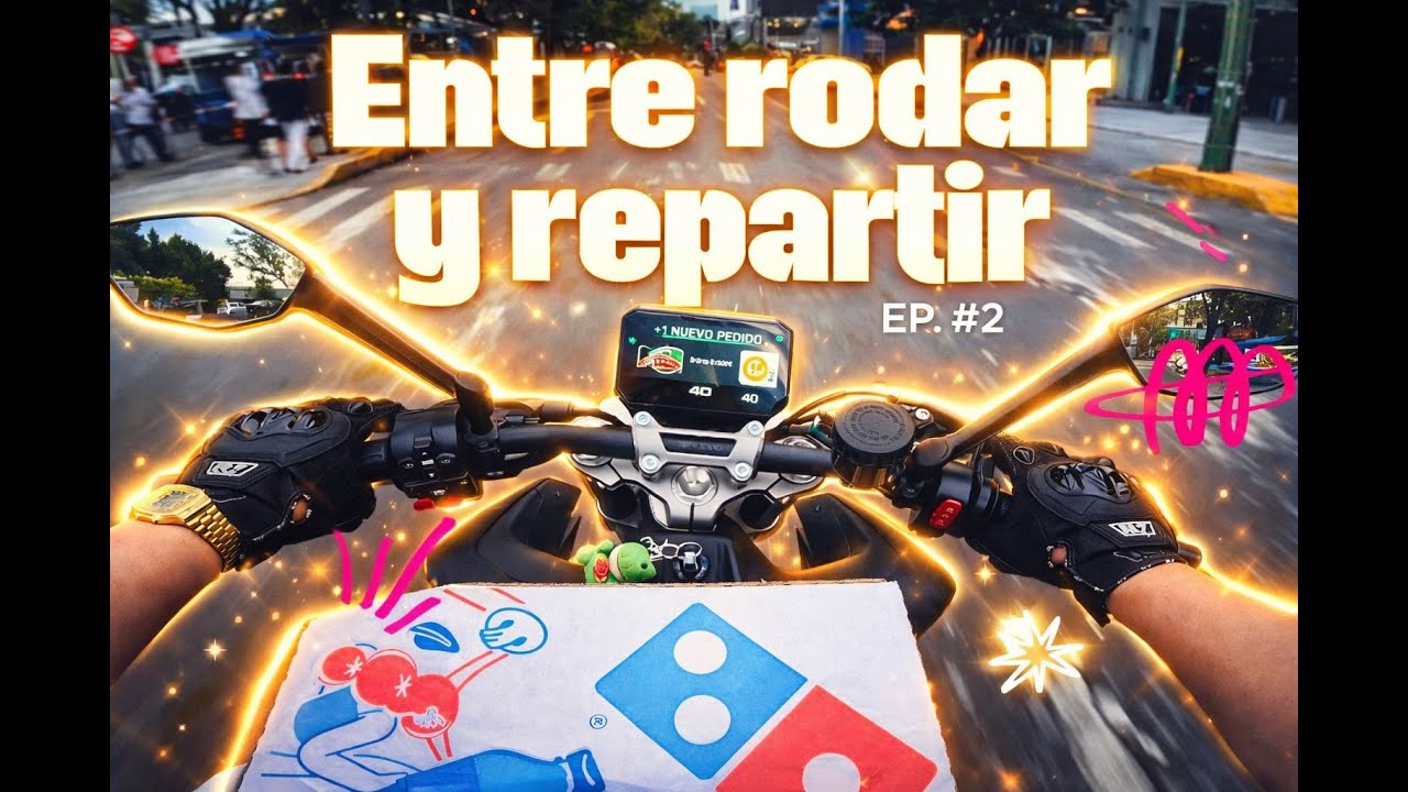 Delivery improvisado en moto.. que podria salir mal?