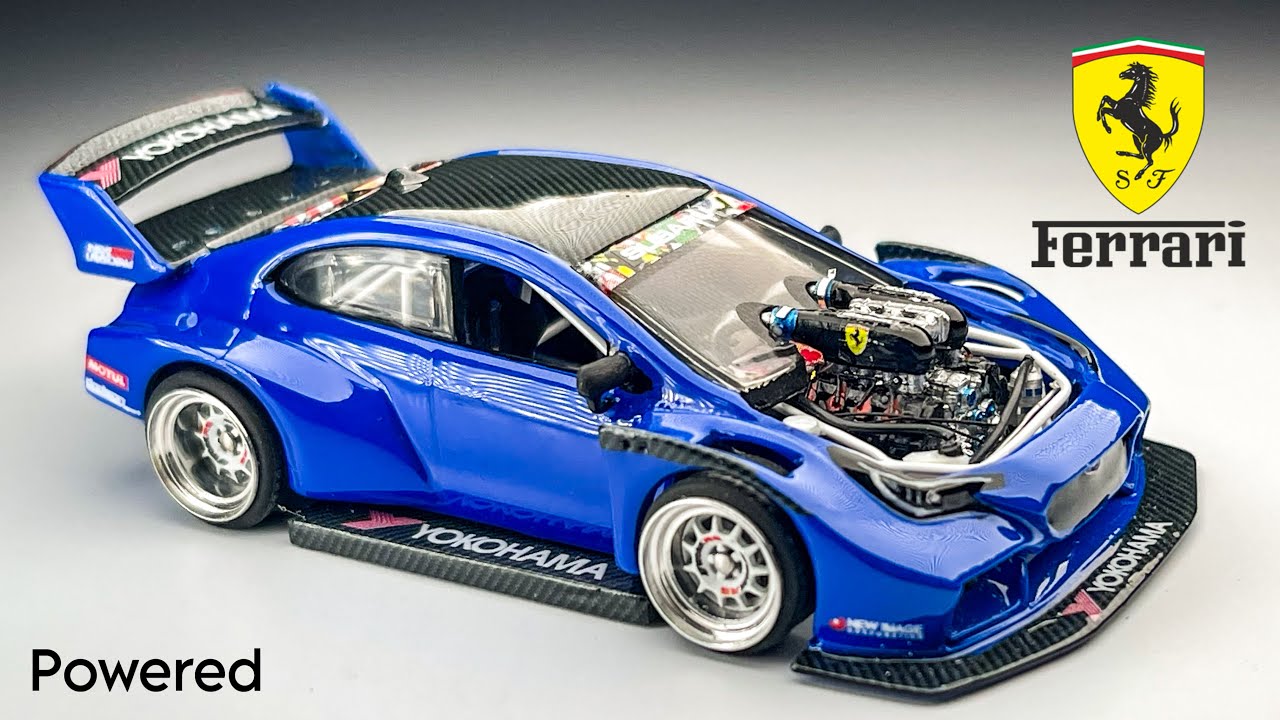 Ferrari 458 V8 Twin Turbo Swapped Subaru WRX S4 STi race car Matchbox Custom