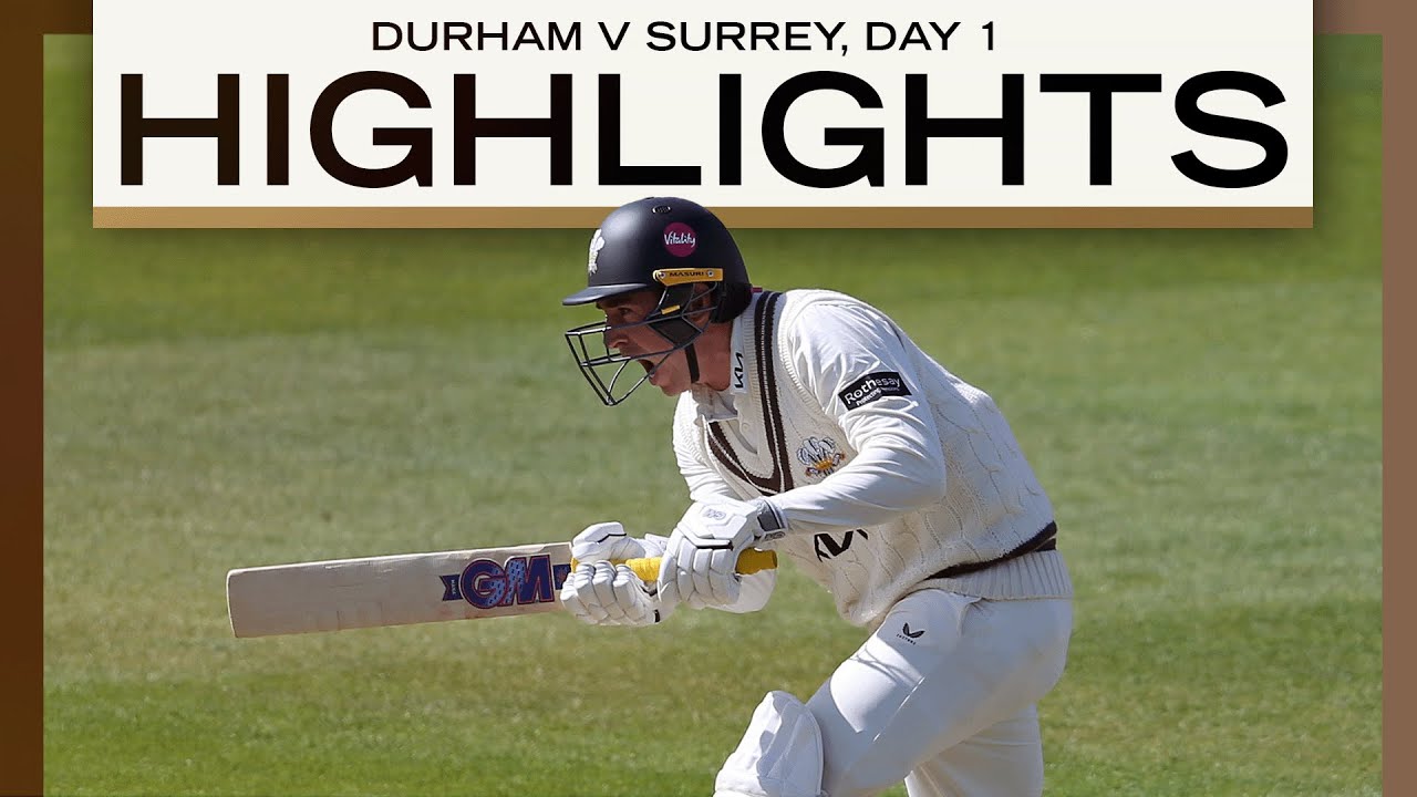 HIGHLIGHTS: Dan Lawrence shines as Surrey lead on entertaining first day at Durham