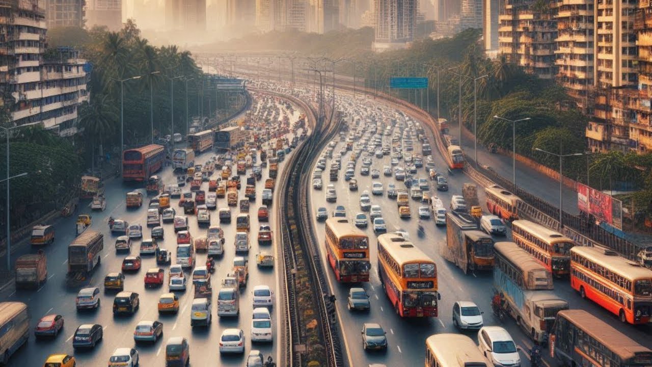Breathtaking View of Western Express Highway near Aarey Metro | Mumbai&rsquo;s Urban Beauty! 🚇🌆