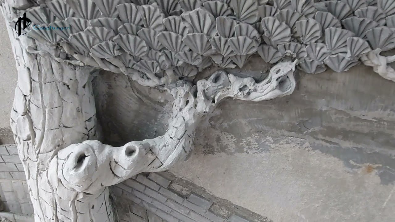 Turning through the Great Wall / create cement reliefs