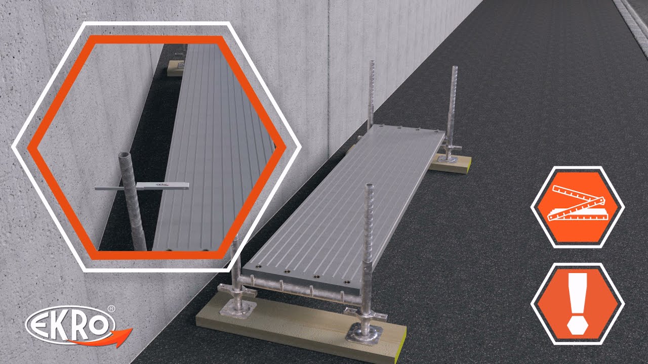 EKRO Systemgerüst Aufbau mit Arbeitsbühnen aus Aluminium