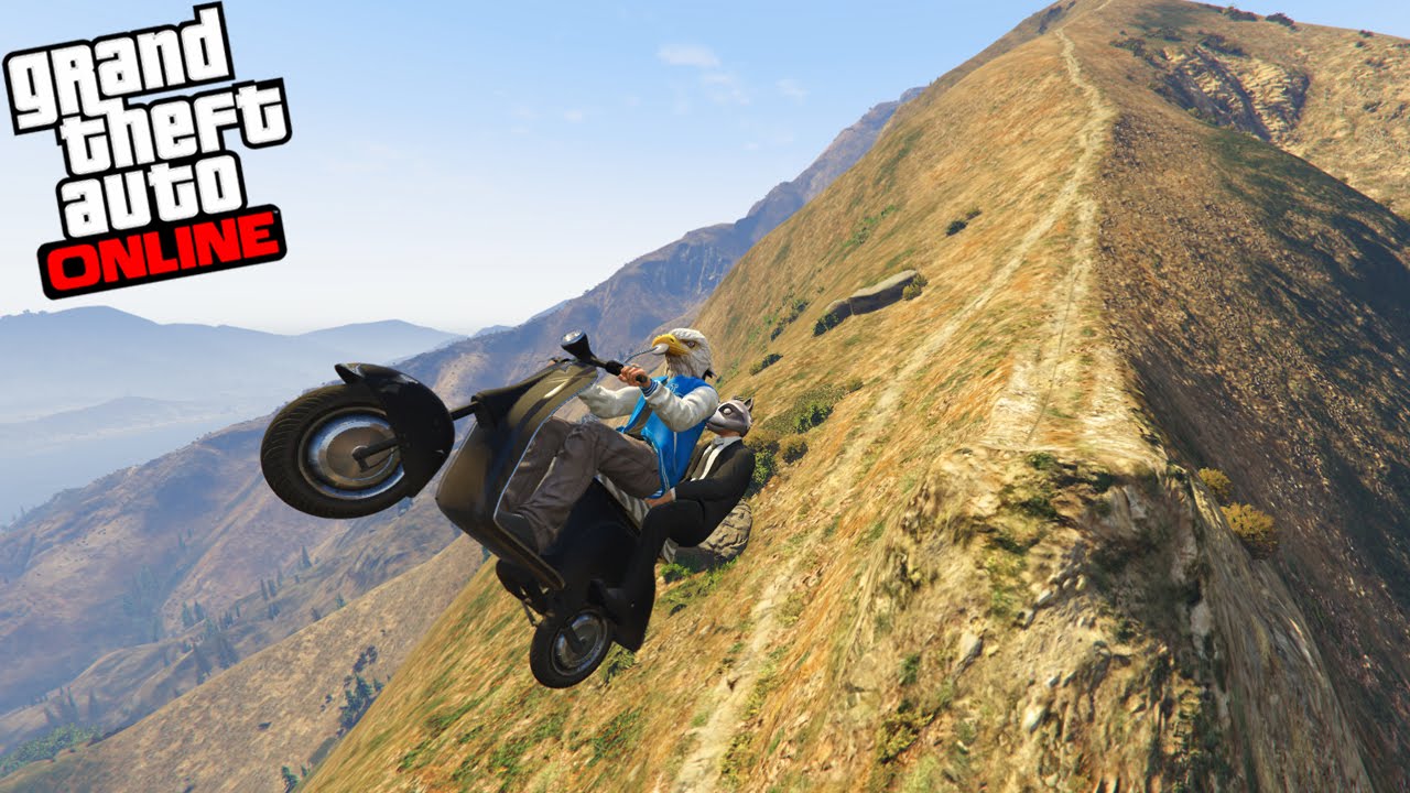 GTA V - Online - SUBINDO O CHILIAD DE LAMBRETINHA! FOI SOFRIDO!