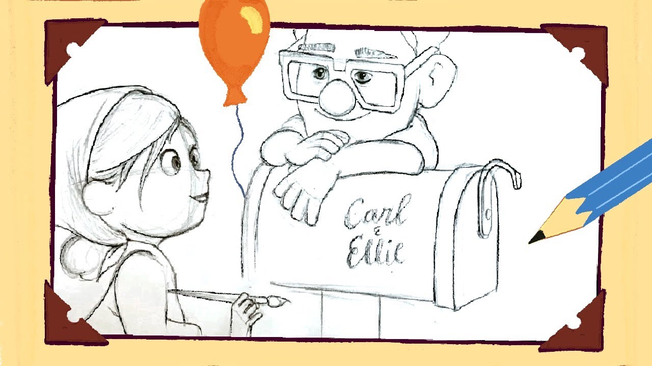 How to draw: Carl and Ellie from 