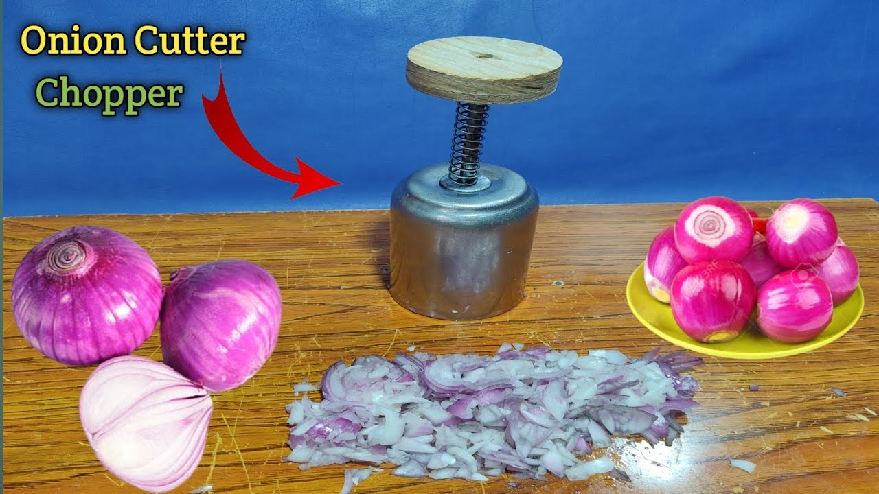 How to Make Onion Cutter chopper | Onion cutting Machine | Diy Onion Cutter 🧅