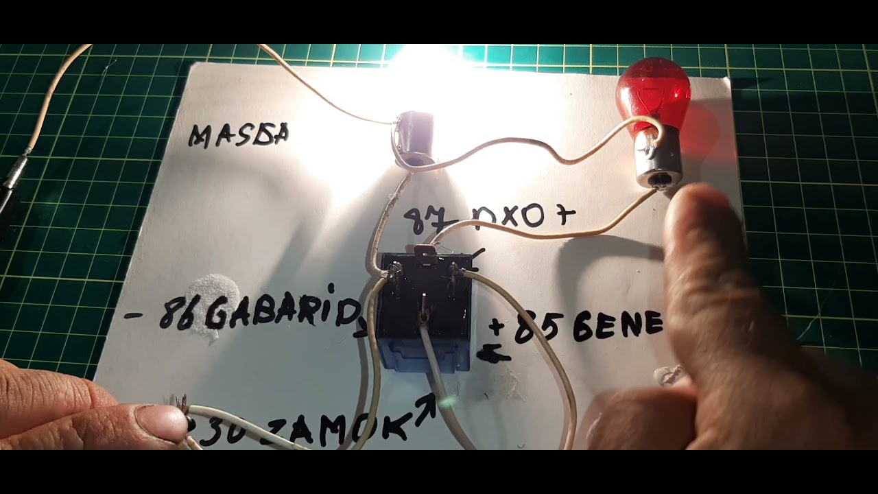 дхо .kunduzgi yonib yuradigan chiroqni bitta rele bilan ulash.