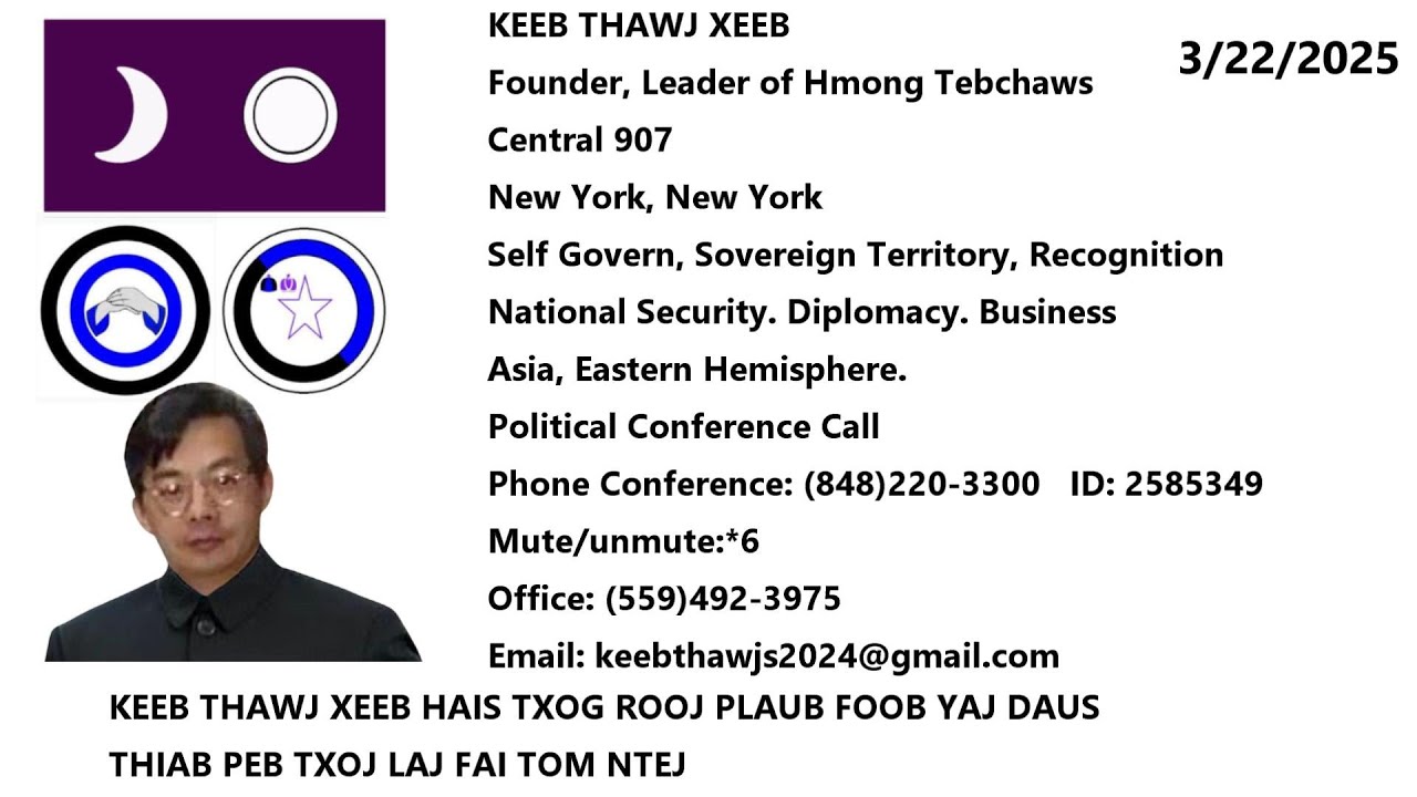 KEEB THAWJ XEEB HAIS TXOG ROOJ PLAUB FOOB YAJ DAUS THIAB PEB TXOJ LAJ FAI TOM NTEJ 3/22/2025.