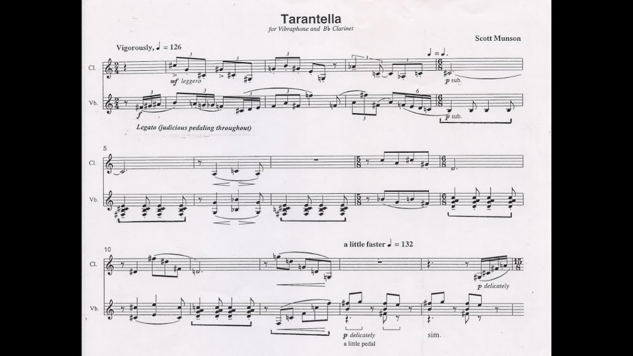 Tarantella for Vibraphone and Clarinet