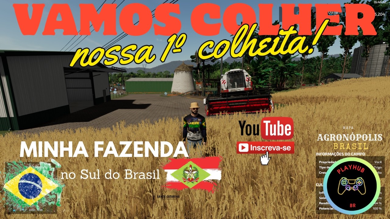 Vamos colher nosso 1º plantio de Trigo🌾 - Ep 28🚜👨‍🌾 ✅#farmingsimulator22 #live ON HOJE