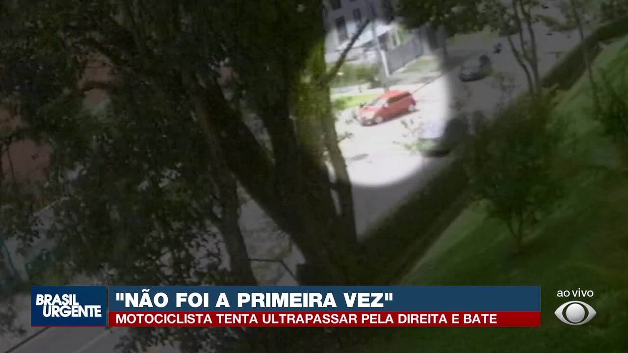 Motociclista se fere ao tentar ultrapassar pela direita em Curitiba