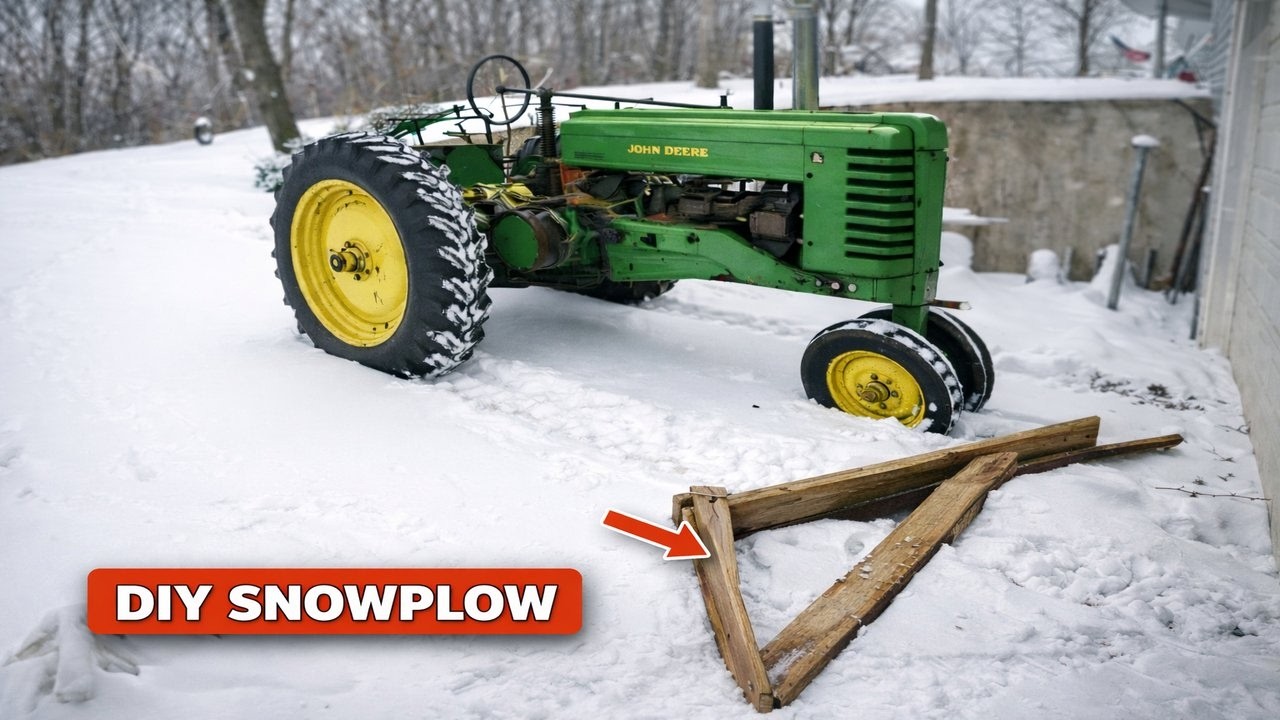 I Had No Snow Plow… So I Built One for My John Deere A