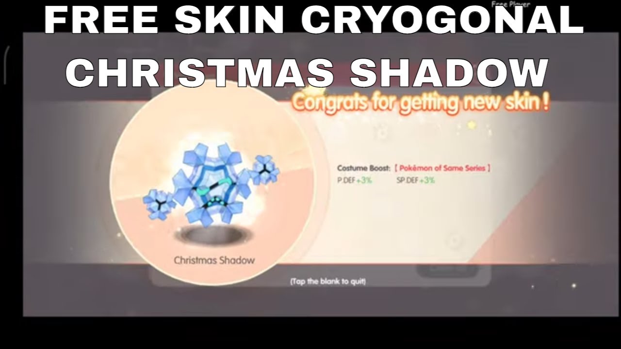 FREE SKIN CRYOGONAL - CHRISTMAS SHADOW ► POCKET INCOMING