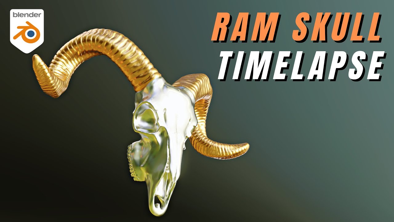 Ram Skull - Blender Sculpting Timelapse