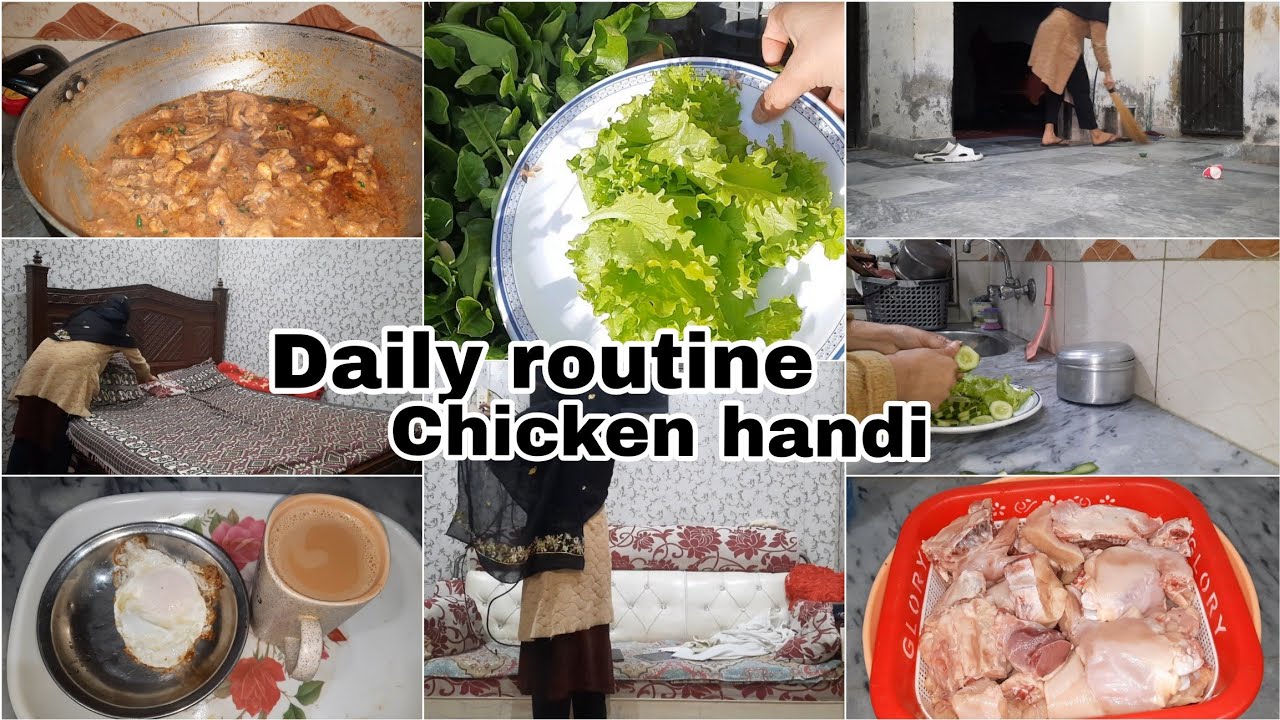 My Daily Routine ☺️Chicken handi recipe /Saba Waseem vlog 🥰