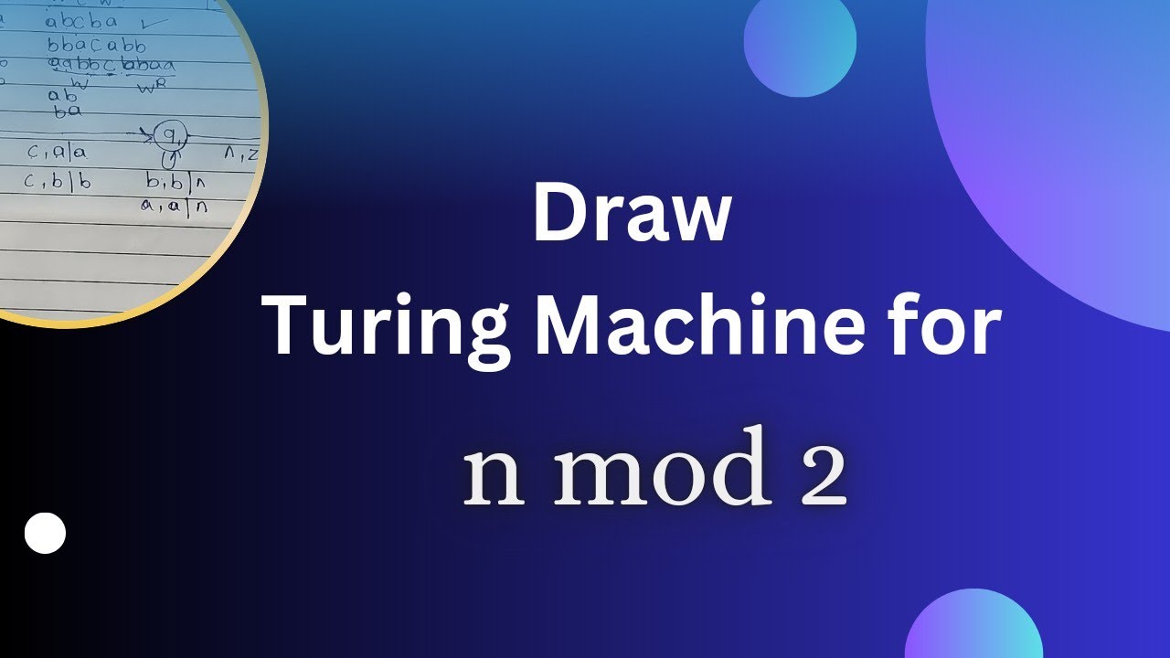 Draw Turing Machine for n mod 2||