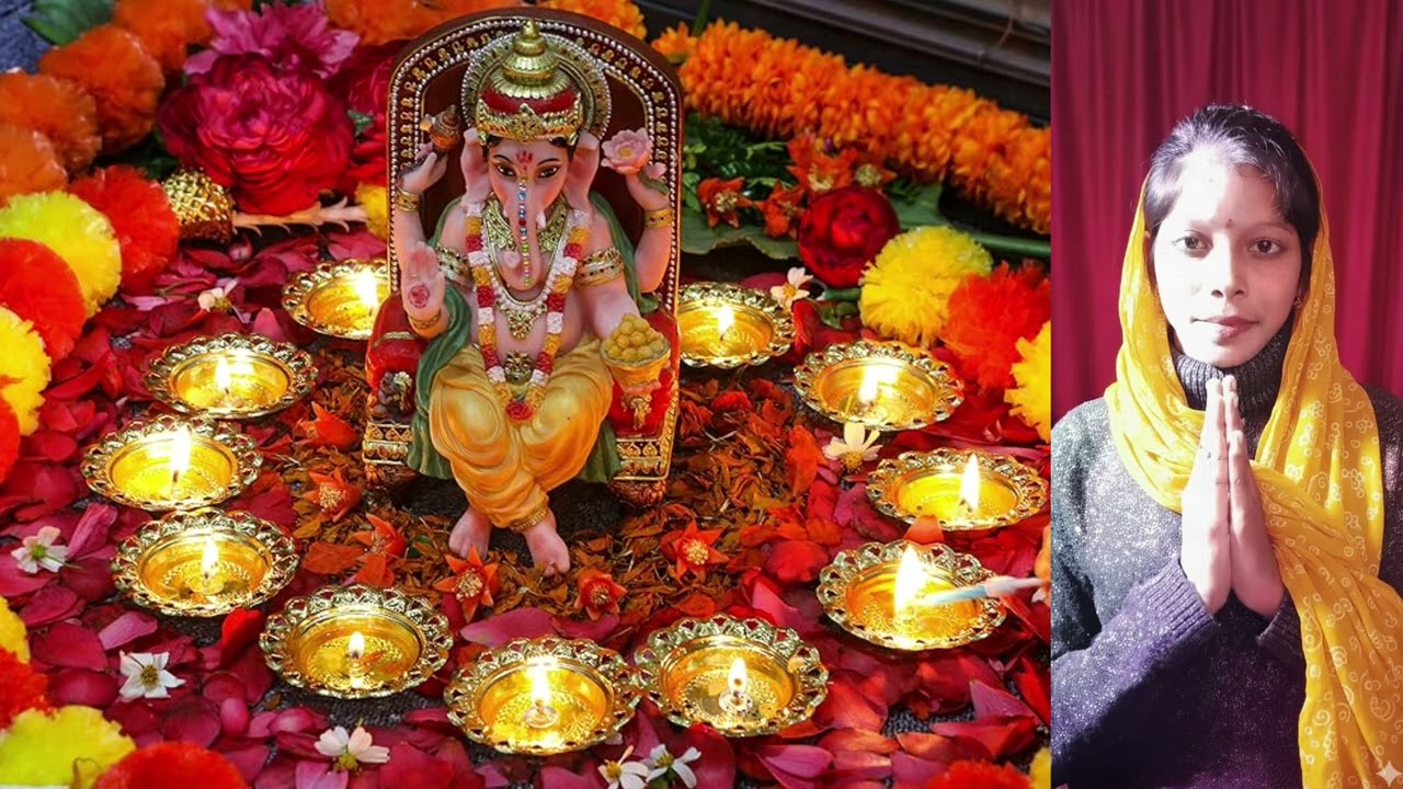 Ganpati Khade Mandir 🛕 mein hanse man🤗 man 🙏🪔#Ganpati bhajan @GanpatiBappaMorya2 