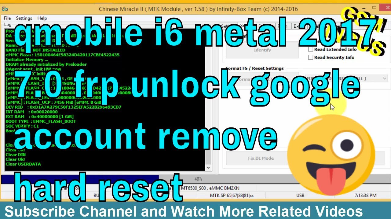 qmobile i6 metal 2017 7.0 frp unlock | google account remove and hard reset | gsm indus