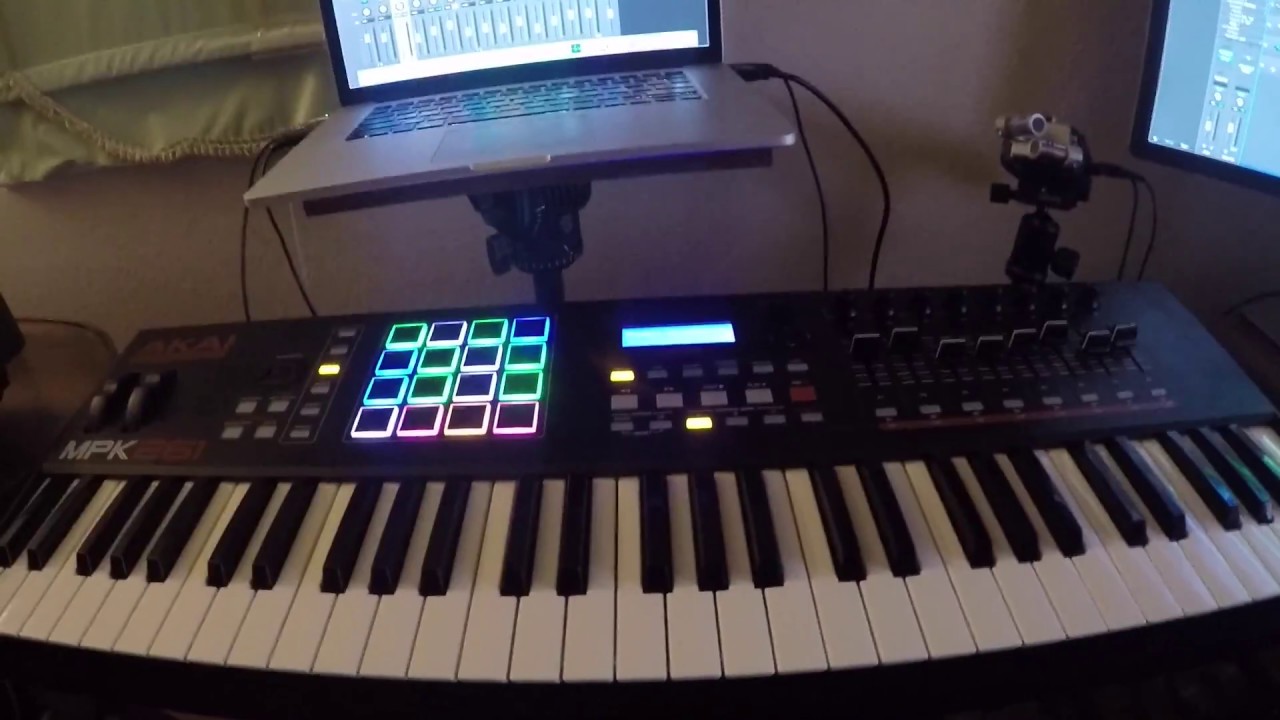 Akai MPK 261 Assign pads & keys to separate instruments Logic Pro X