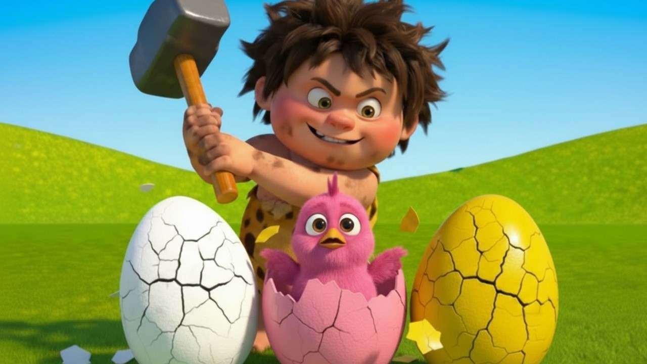 Naughty Caveman Steals Eggs from Old MacDonald’s Farm 🥚😱 | Farm Story for Kids 🚜