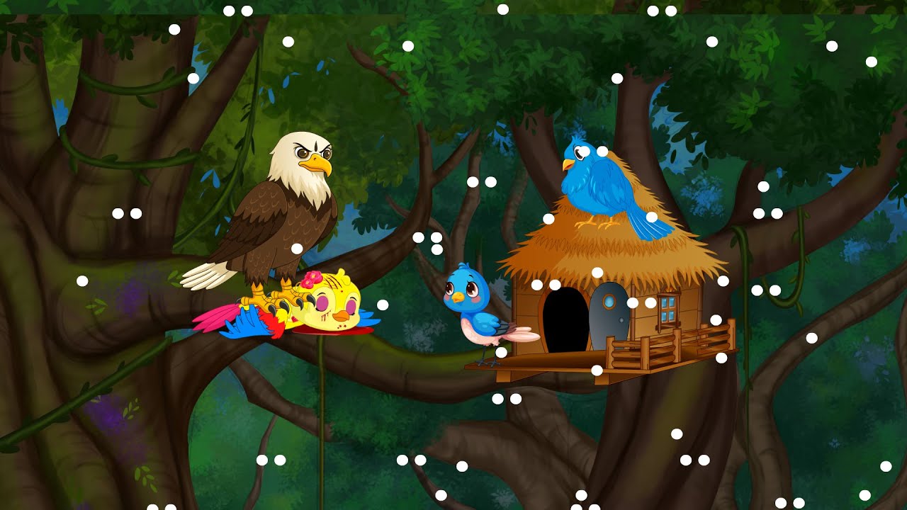 ठंड में शिकारी पंछी का खौफ | Chidiya ki Kahani |जंगल में ठंड का कहर |  Chidiya kauwa wala Cartoon