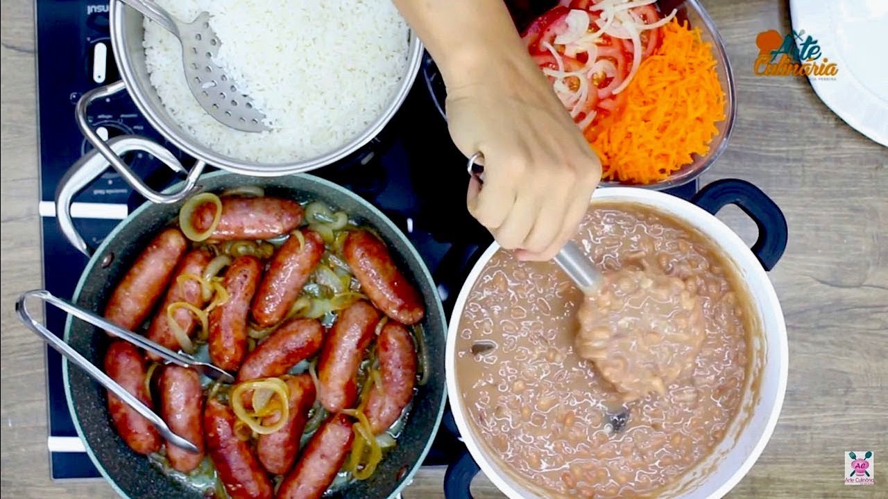 ALMOÇO COMPLETO ECONÔMICO, FÁCIL E RÁPIDO