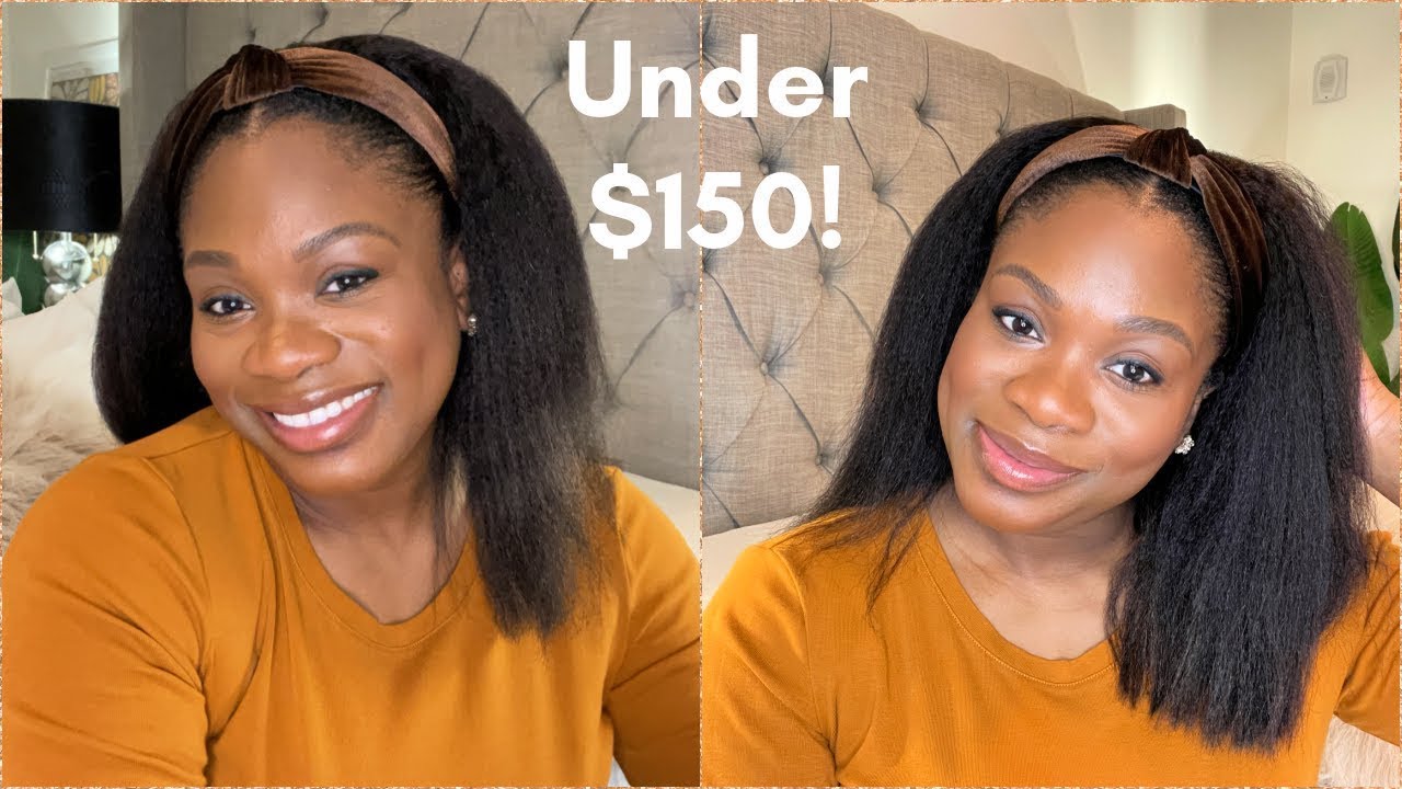 The Perfect Kinky Straight Bob Human Hair Headband Wig😎