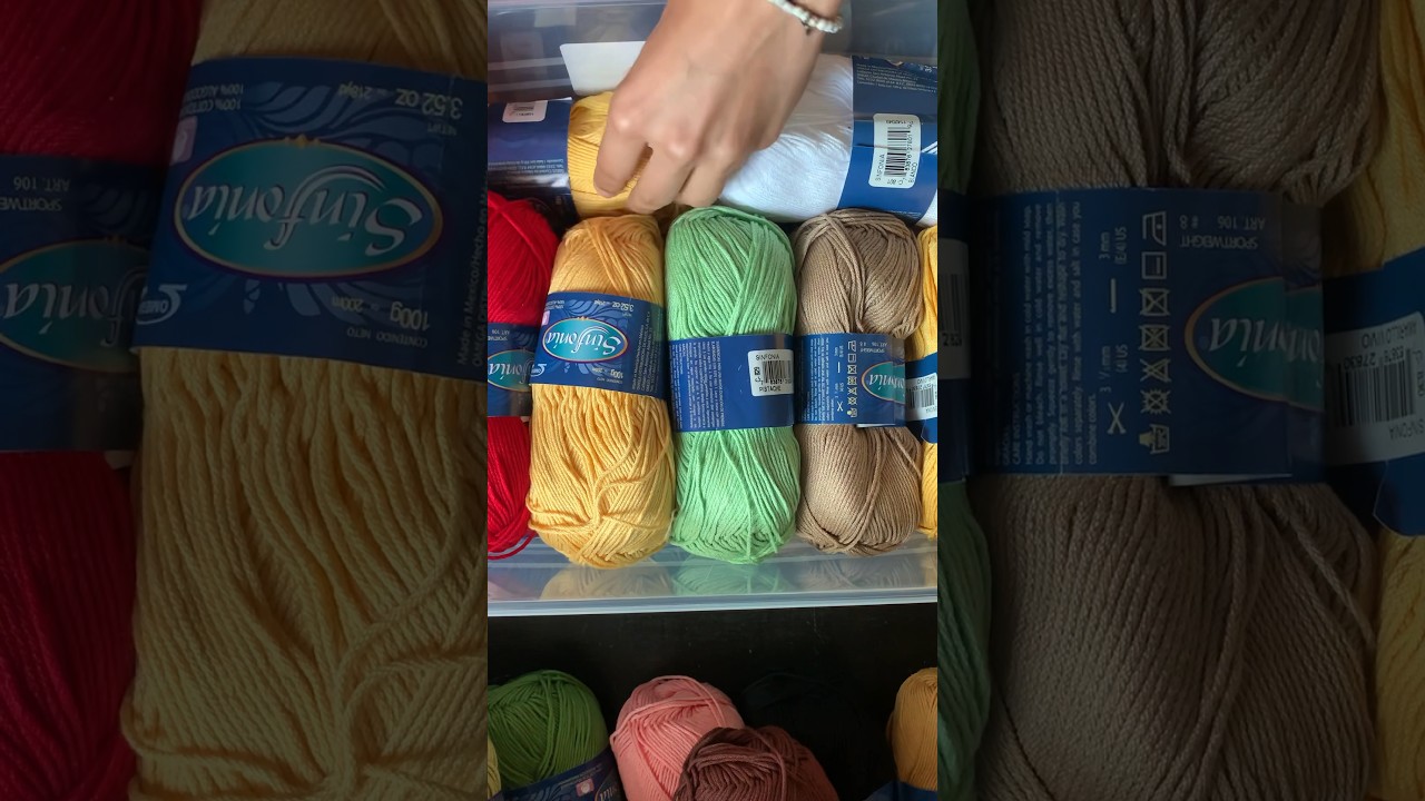 Unboxing de hilos para tejer crochet 🧶 #crochet #tejido #hilos #yarn