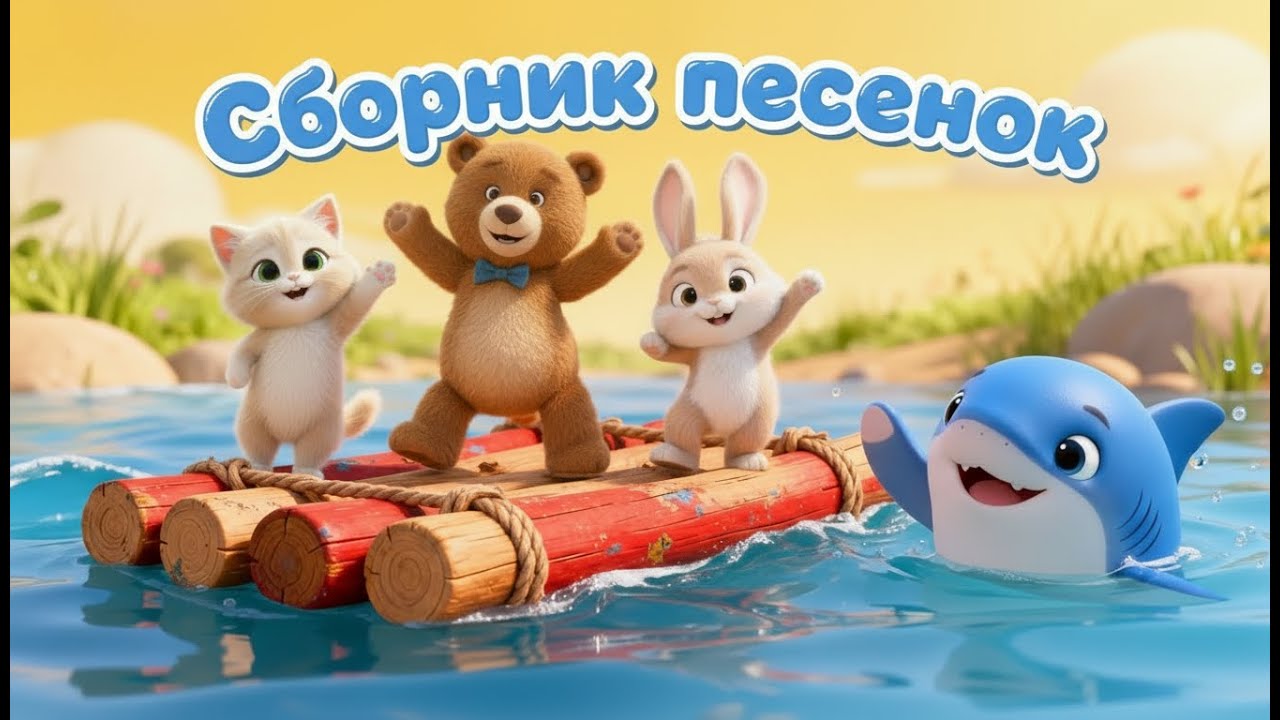 Сборник песенок (По полям, Тракторенок, Акуленок, Грузовичок, Котенок Котэ) ВЕСЁЛЫЕ ПЕСНИ ДЛЯ ДЕТЕЙ