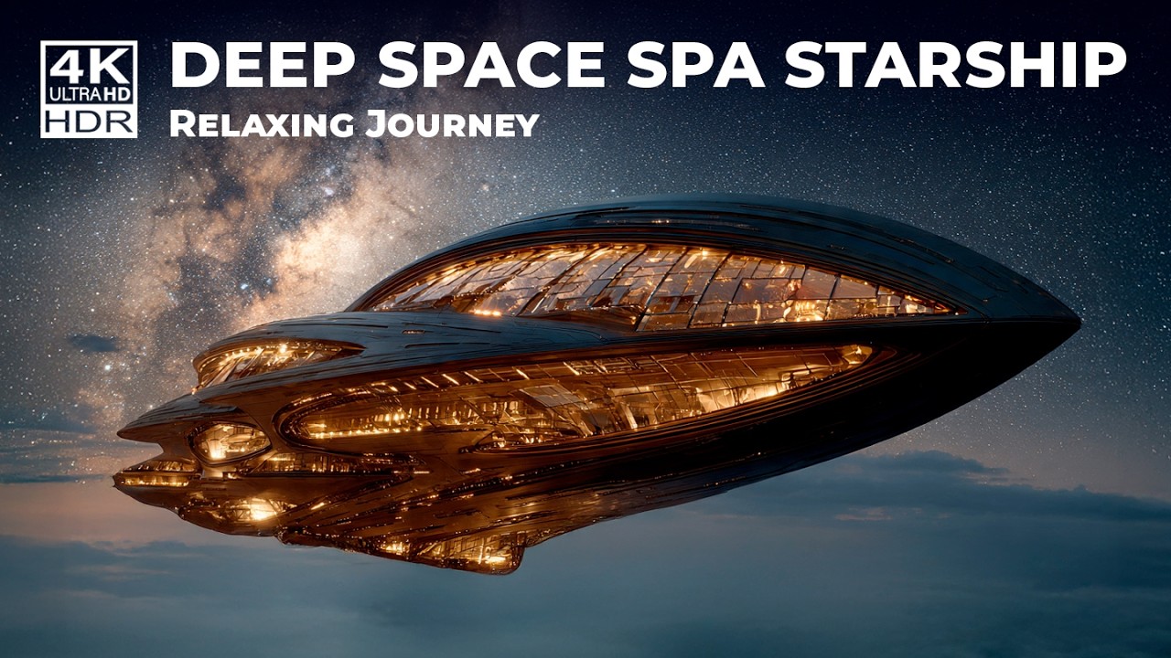 Colossal Deep Space Spa Starship (4K HDR) — 10 Hours Cinematic Ambience
