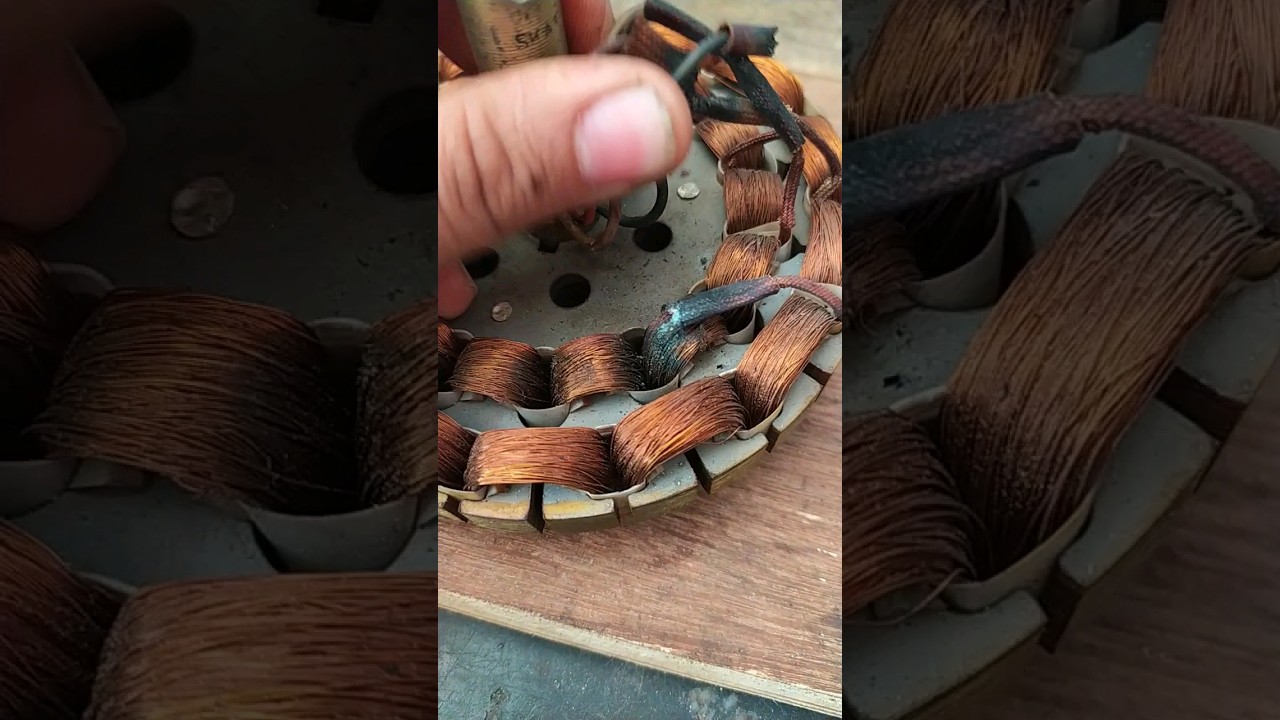 Ceiling fan coil burn