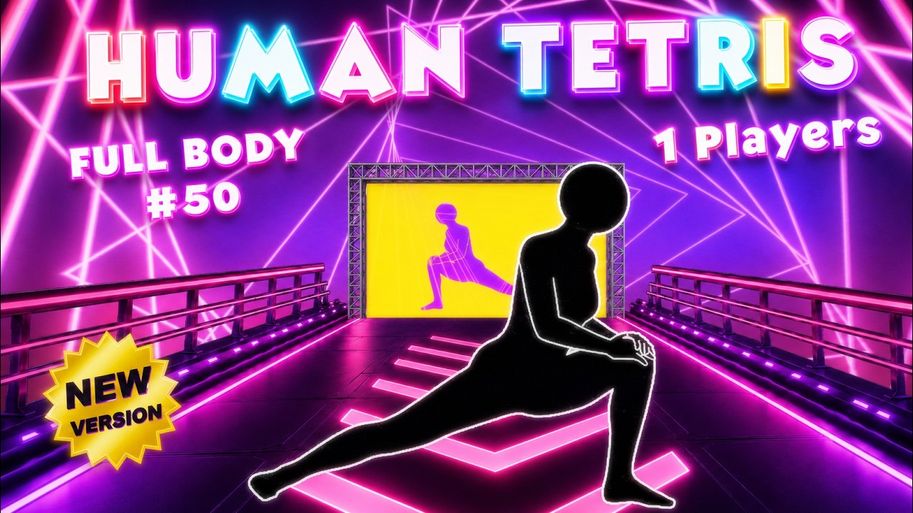 Human Tetris | Immersive Interactive Warm-Up | 1 Player Challenge - FULL BODY #50