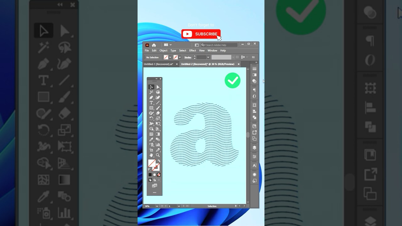 Wave line inside of text in 