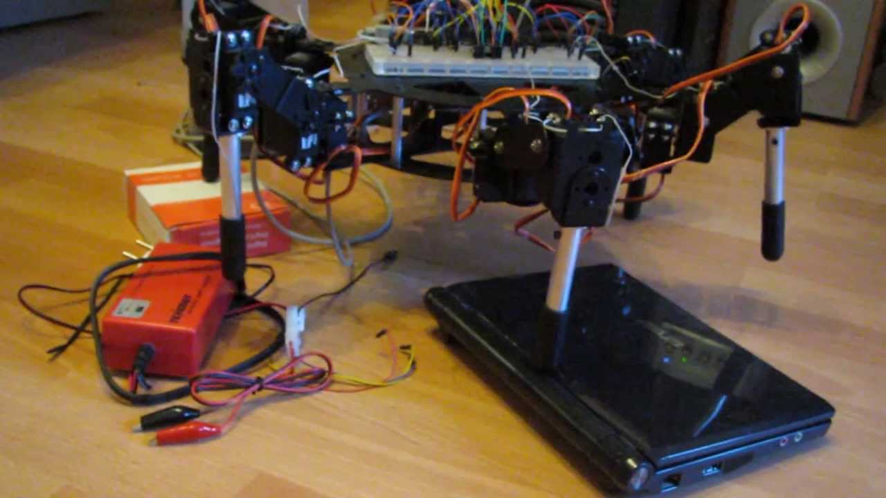 Hexapod terrain adaptation first attempt