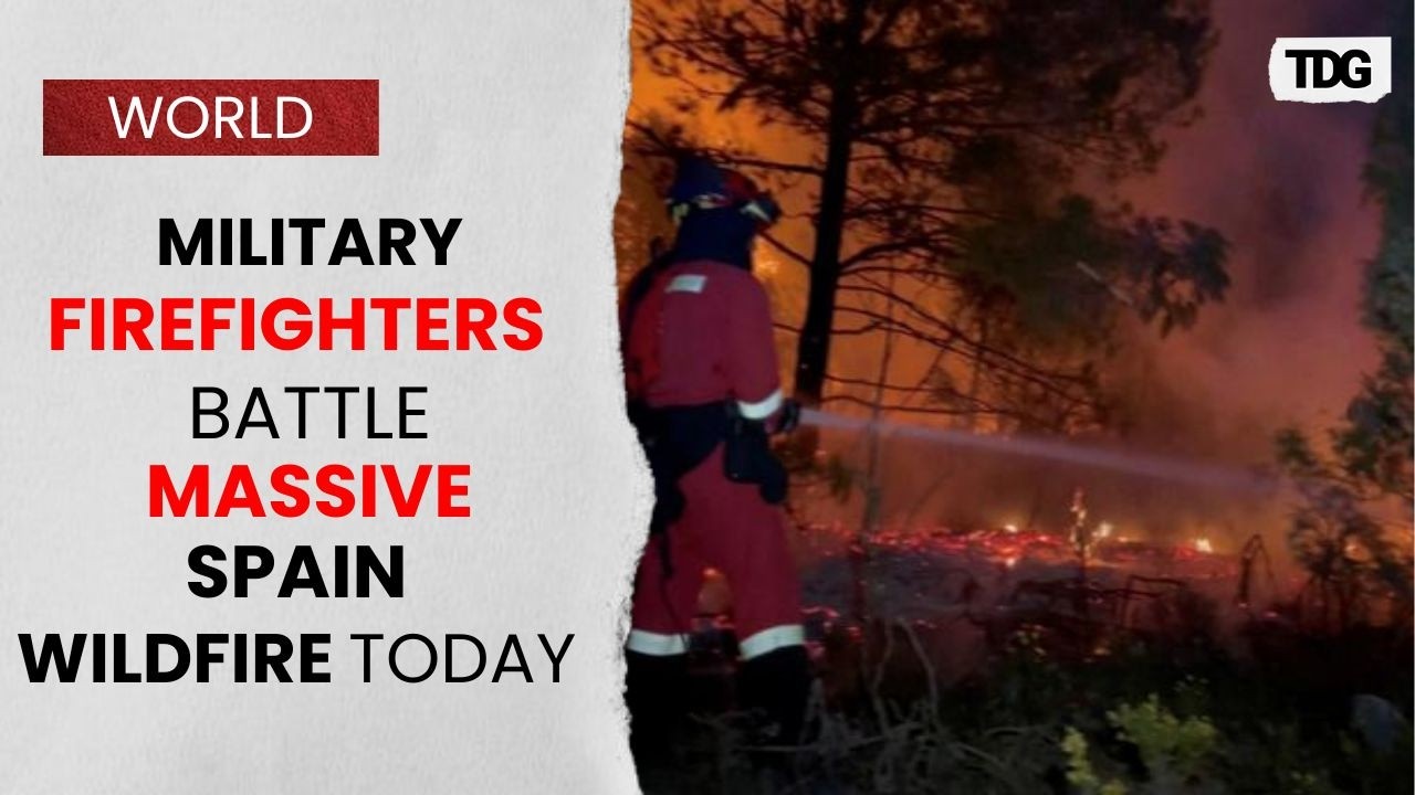 Military Firefighters Battle Massive Wildfire in Spain's Aragon Region | Dramatic Blaze Response