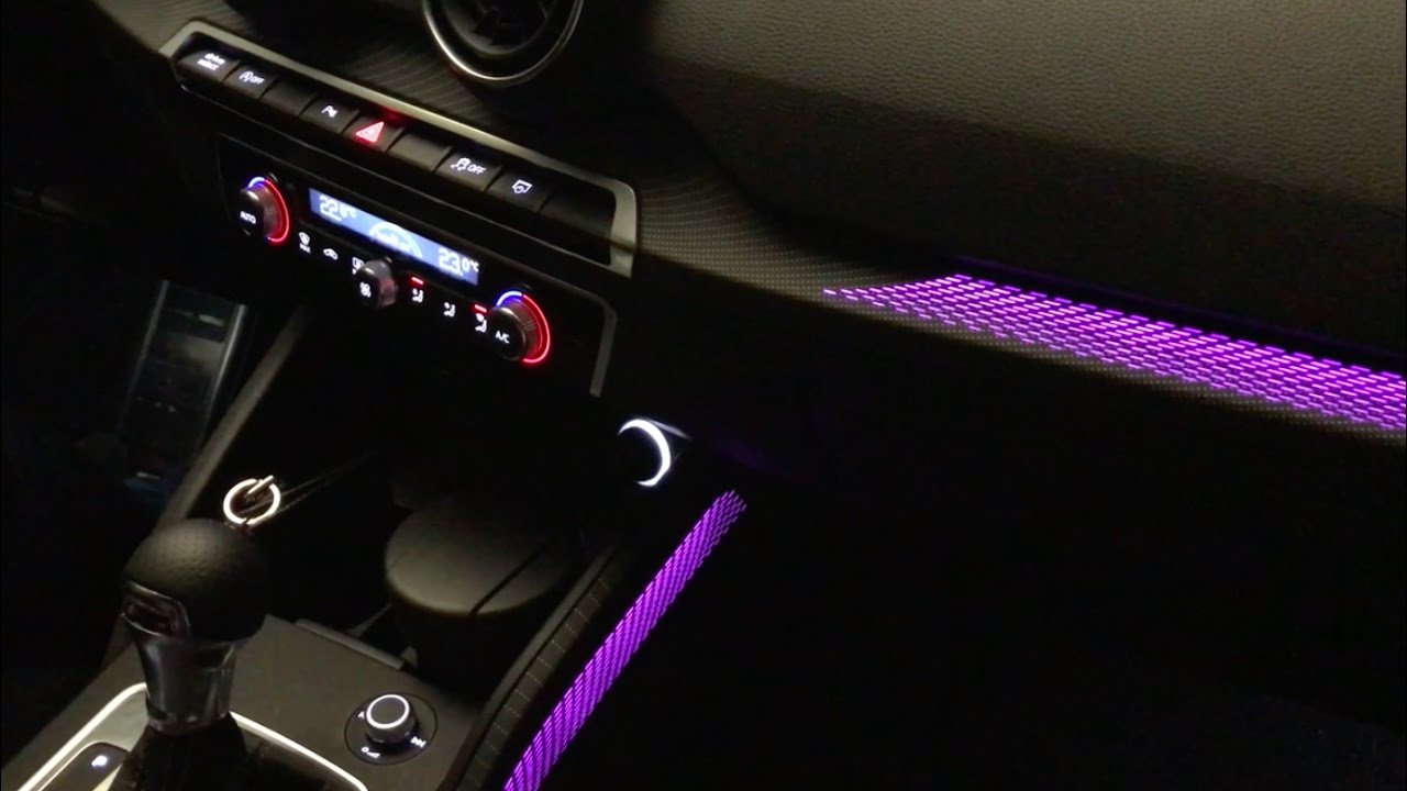 Audi Q2 interior detail / unique LED ambient light system