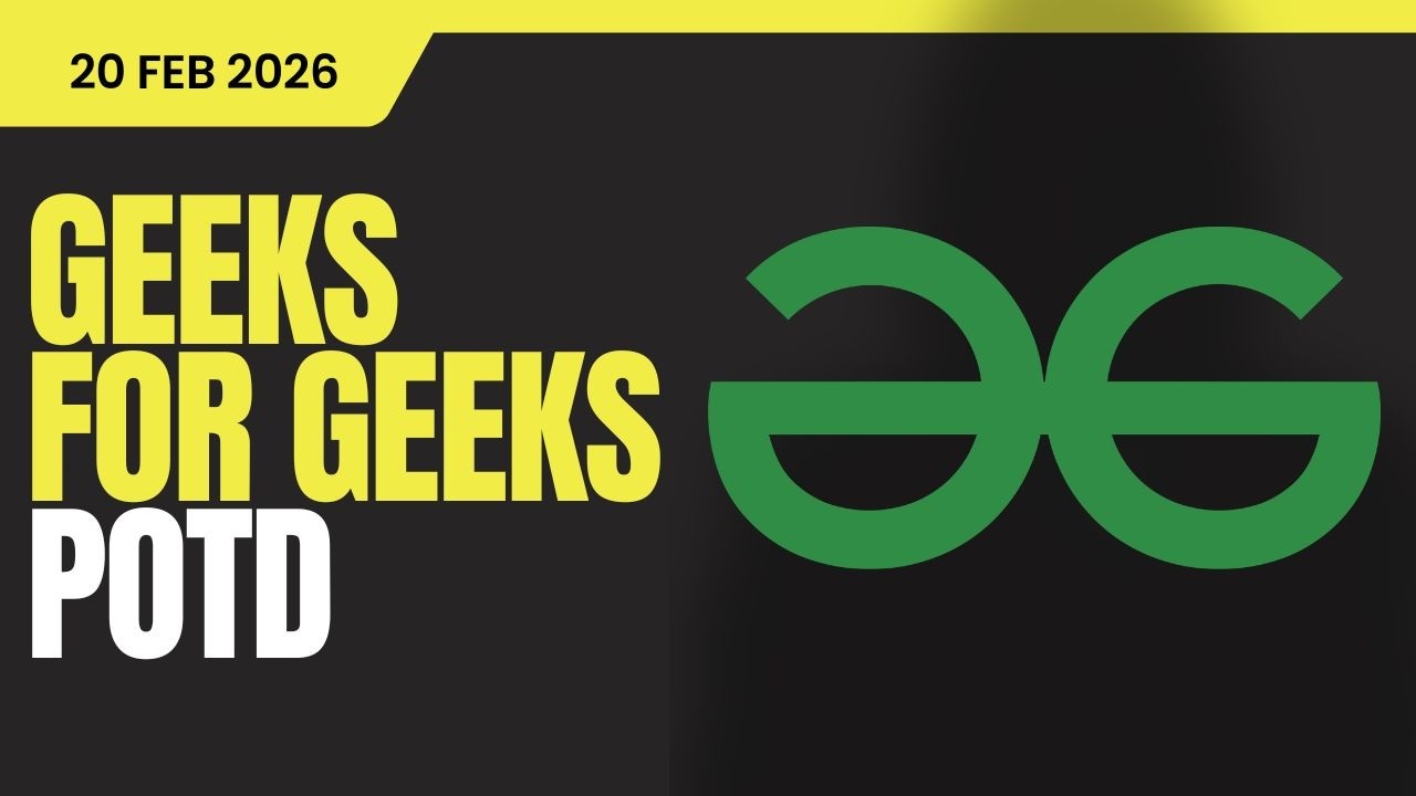 Form the Largest Number #gfg #potd 20/02/2026