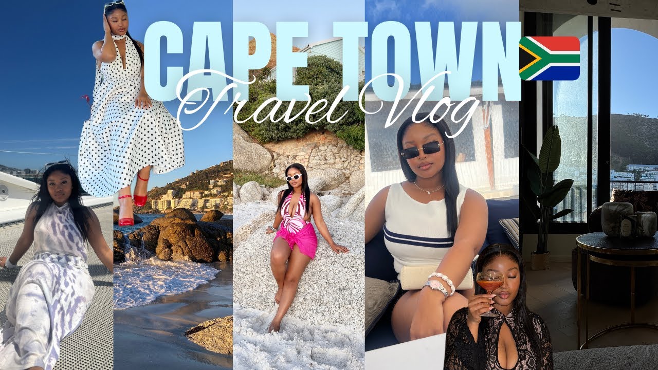 CAPE TOWN TRAVEL VLOG  : Penthouse + Wine tasting +Dinner + Bungalow+ Beach + boat cruise and more