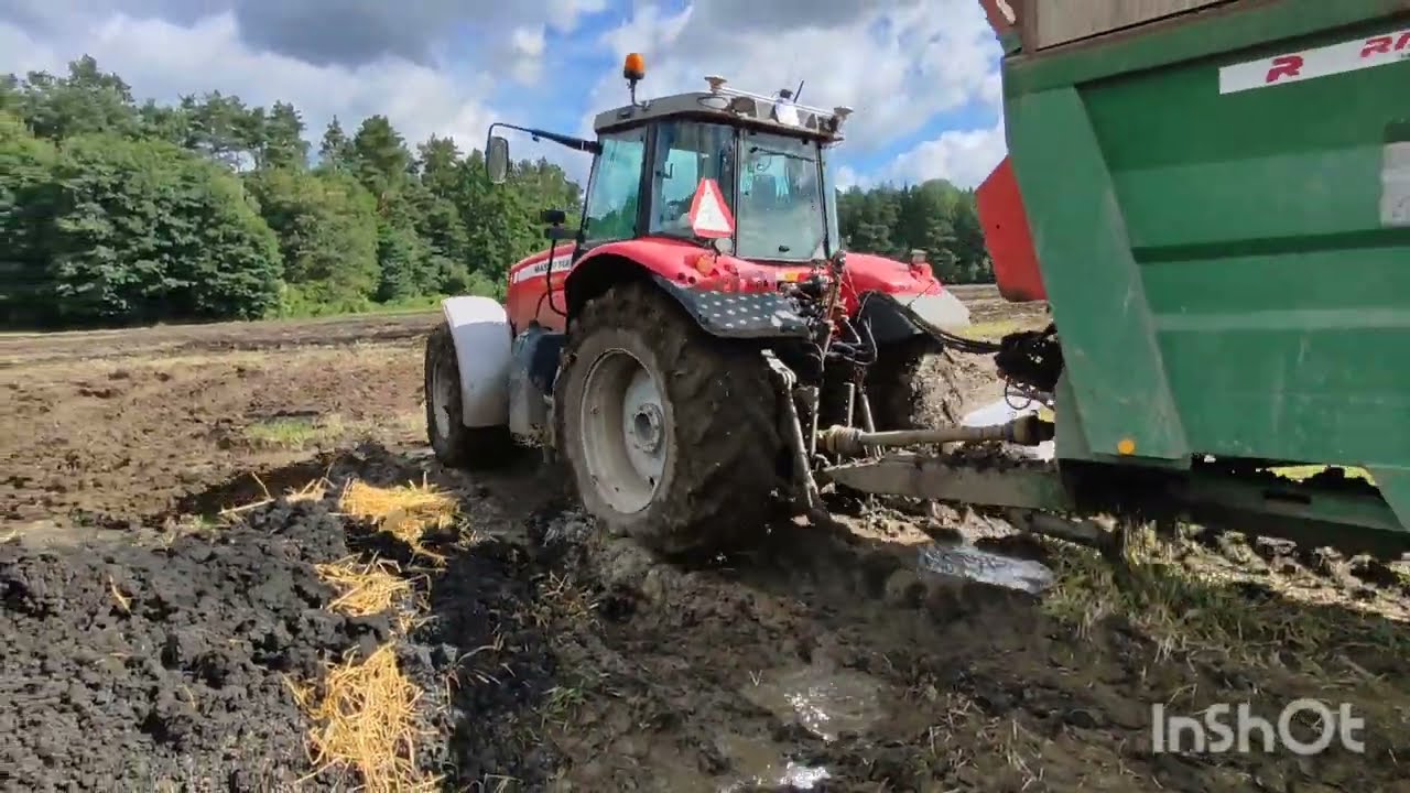 Cieżkie rozrzucanie obornika 😍 MF 6485 dostaje po garach ten dziek 😍♥️ #viral #poland #video #love