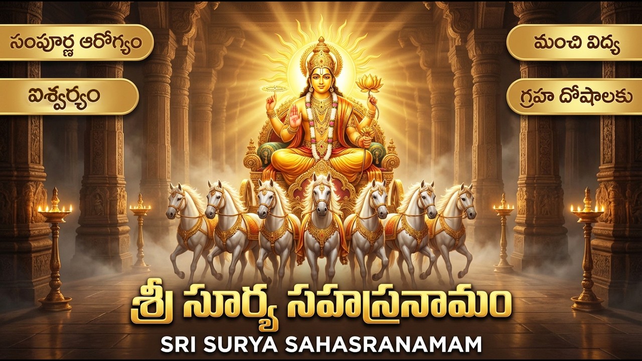 శ్రీ సూర్య సహస్రనామ స్తోత్రం | Surya Sahasranama Stotram | Surya Narayana Bhakthi Songs