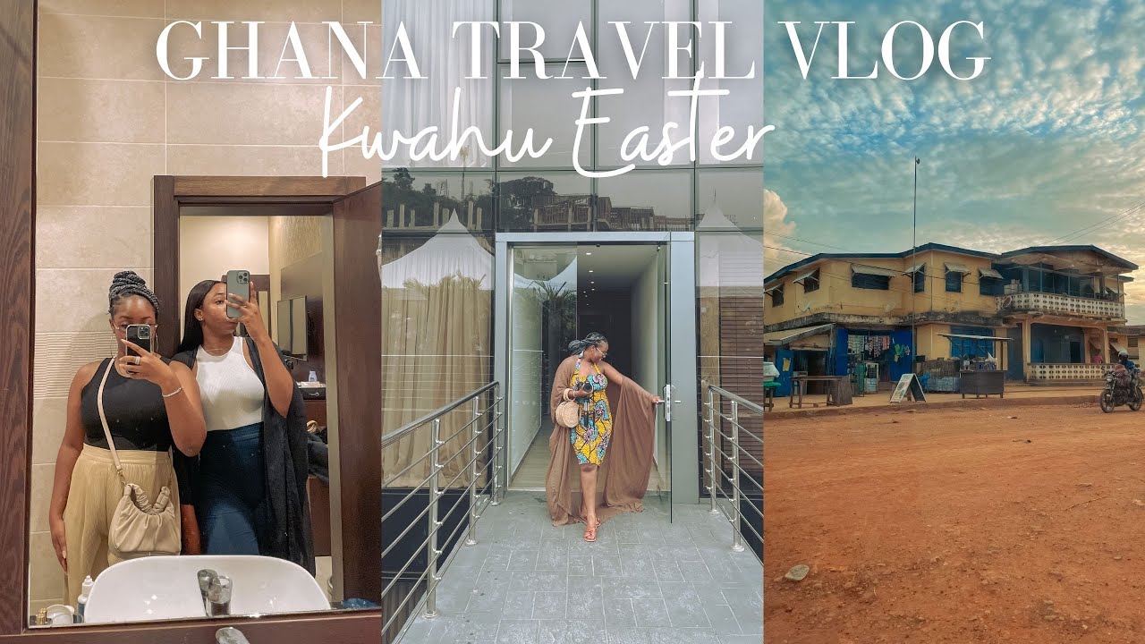 GHANA TRAVEL VLOG 1 | KWAHU EASTER CARNIVAL, HOTEL ROOM TOUR, ROAD TRIP