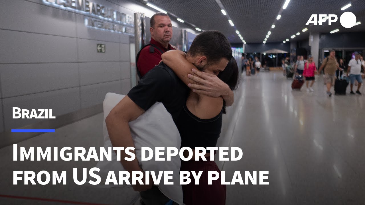 Immigrants deported from US arrive in Brazil by plane | AFP