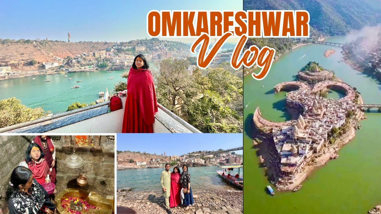2 Mandir Kyun Hai🙏Om Ka Shape Mein Omkareshwar Jyotirling Narmada K Ghat mein Like Banaras Rishikesh