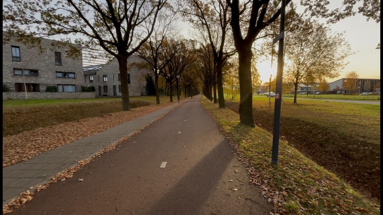 4K Riding Towards Sunrise in Eindhoven 🌅🚴&zwj;♂️ | Calm Morning Ride, Real Sounds, No Music