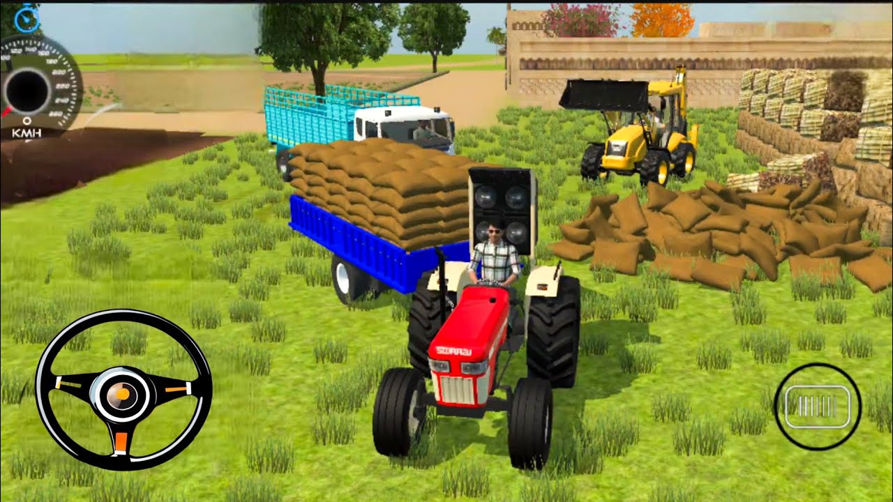 Drive🚜, Jcb, Tractor, Truck, Loding bira 🚜 India car 3d game #JCB #truck #tractor 