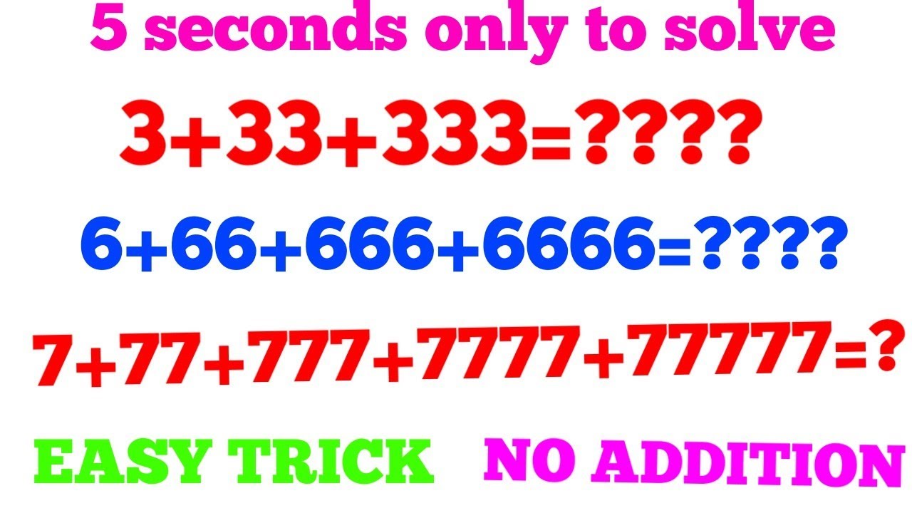 ADDITION TRICK 