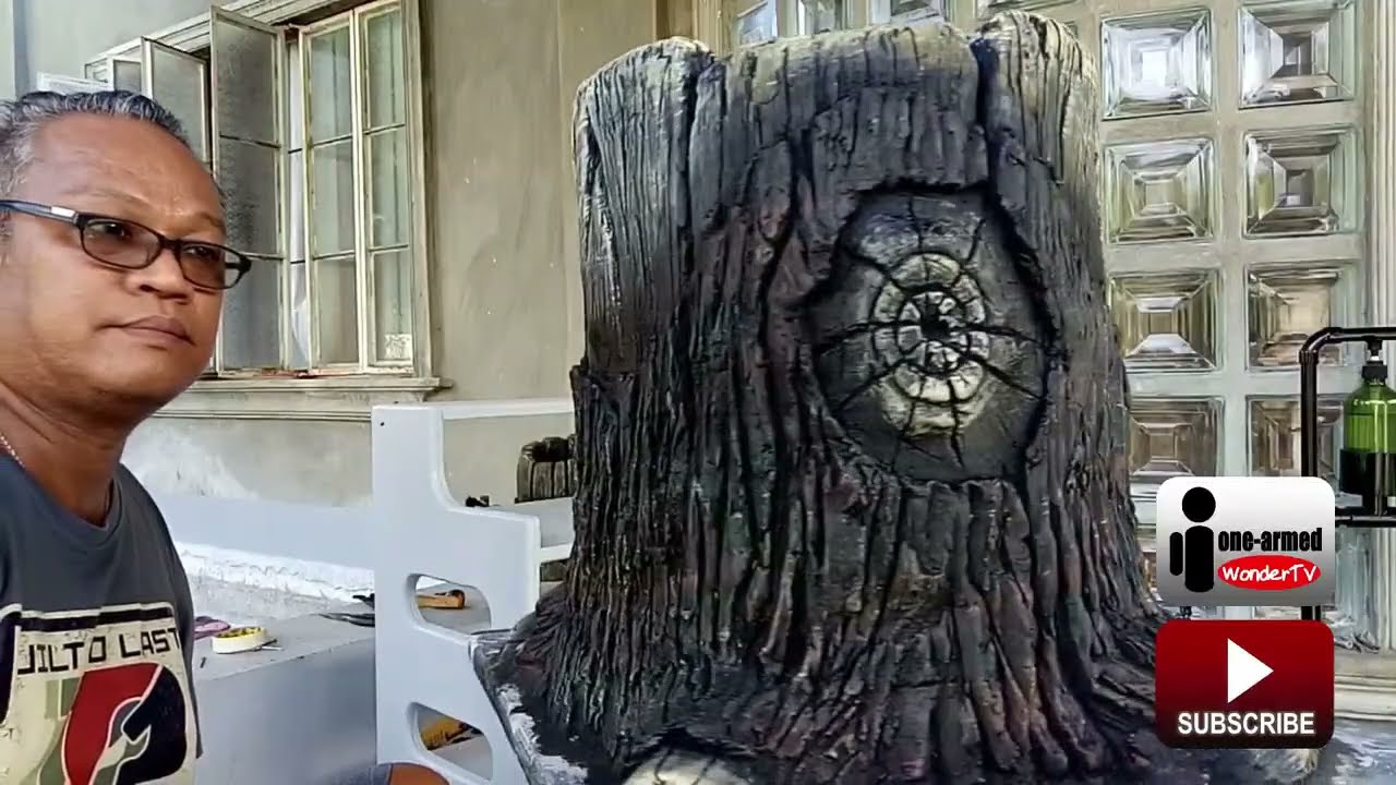 MOST VIEWED ONE-ARMED WONDER TV DIY CEMENT CRAFTS | AMAZING DIY CEMENT TREE STUMP POTS