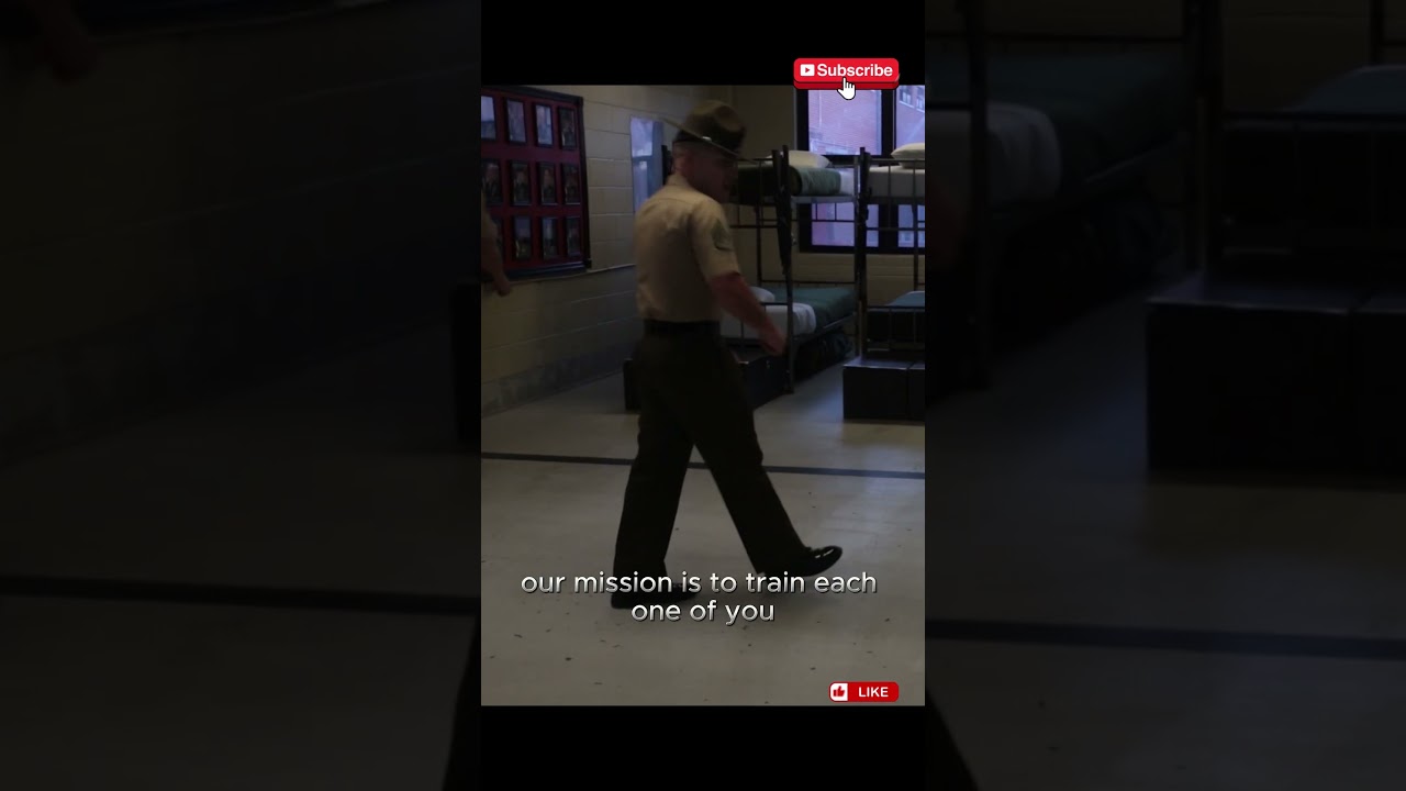 Parris Island recruits meet Marine Corps drill instructors. 