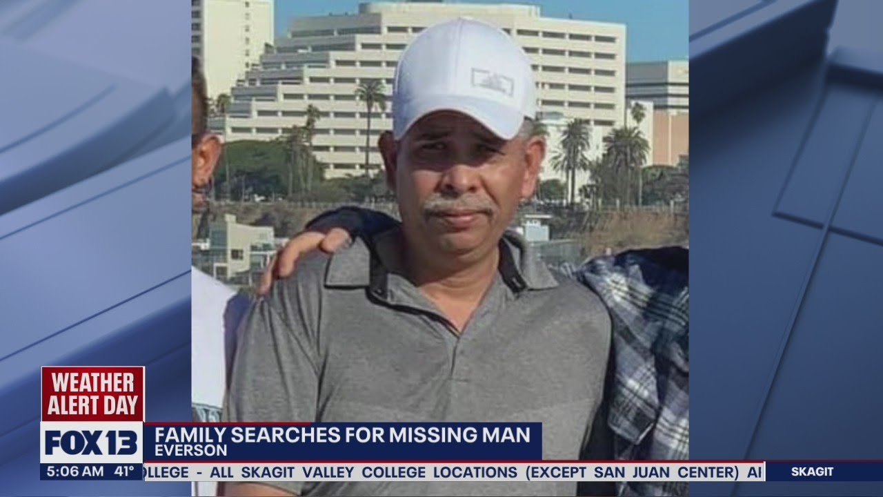 Police say missing Everson man swept away by floodwaters.