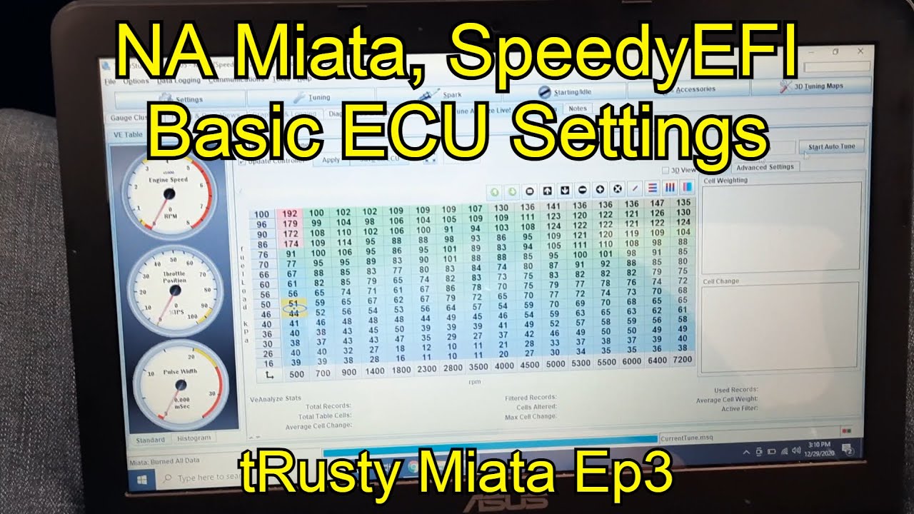 NA 1.6 Miata SpeedyEFI ECU Settings/Setup